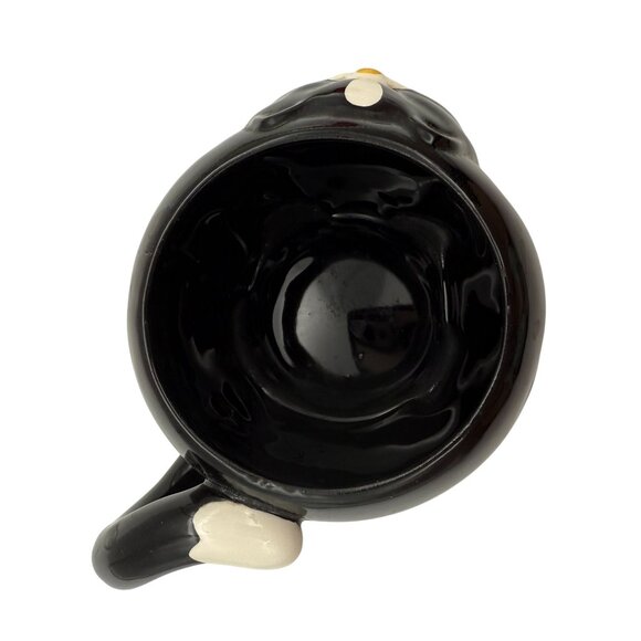 Takahashi Japan 3D Black Tuxedo Cat Coffee Cup Ceramic Tail Handle Paws Base - Picture 8 of 12
